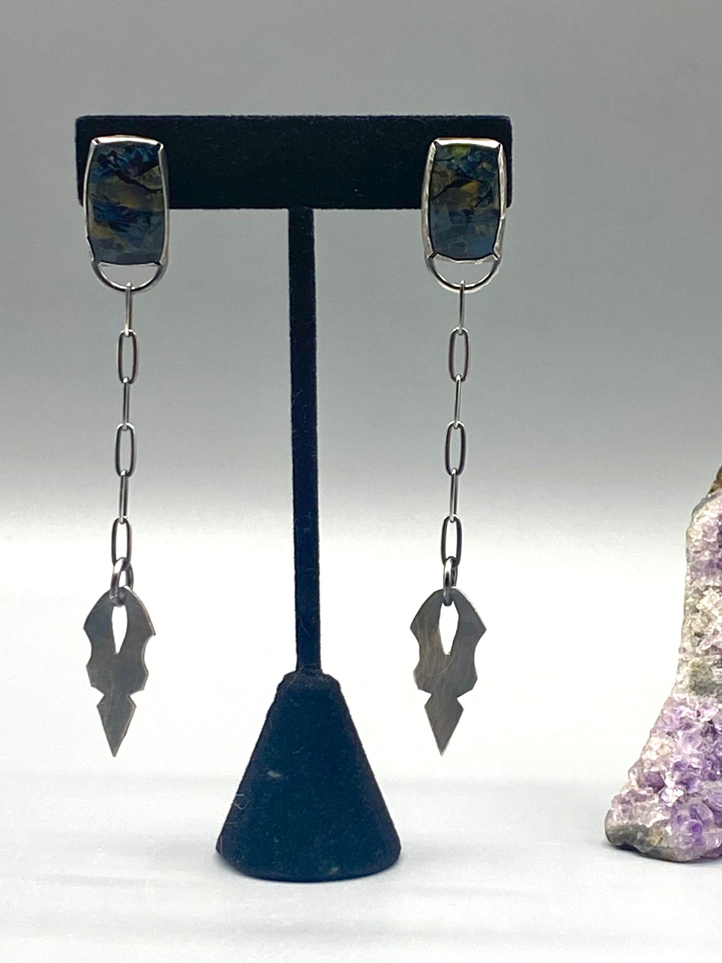 pietersite chaindrop studs