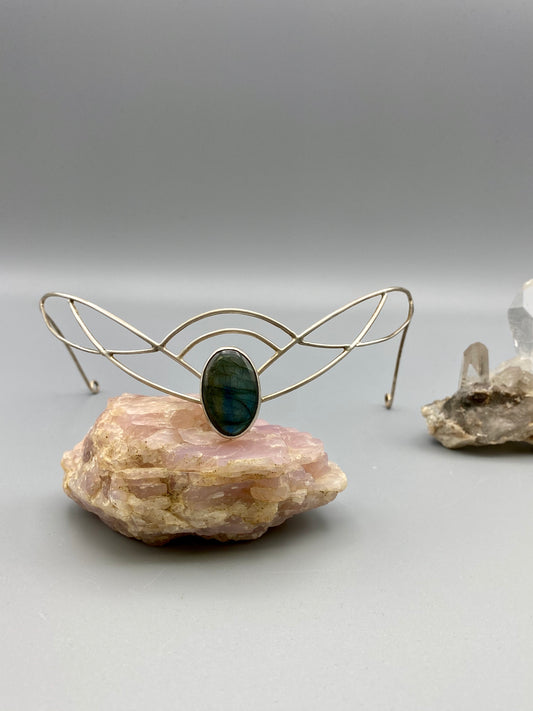 ooak labradorite headpiece