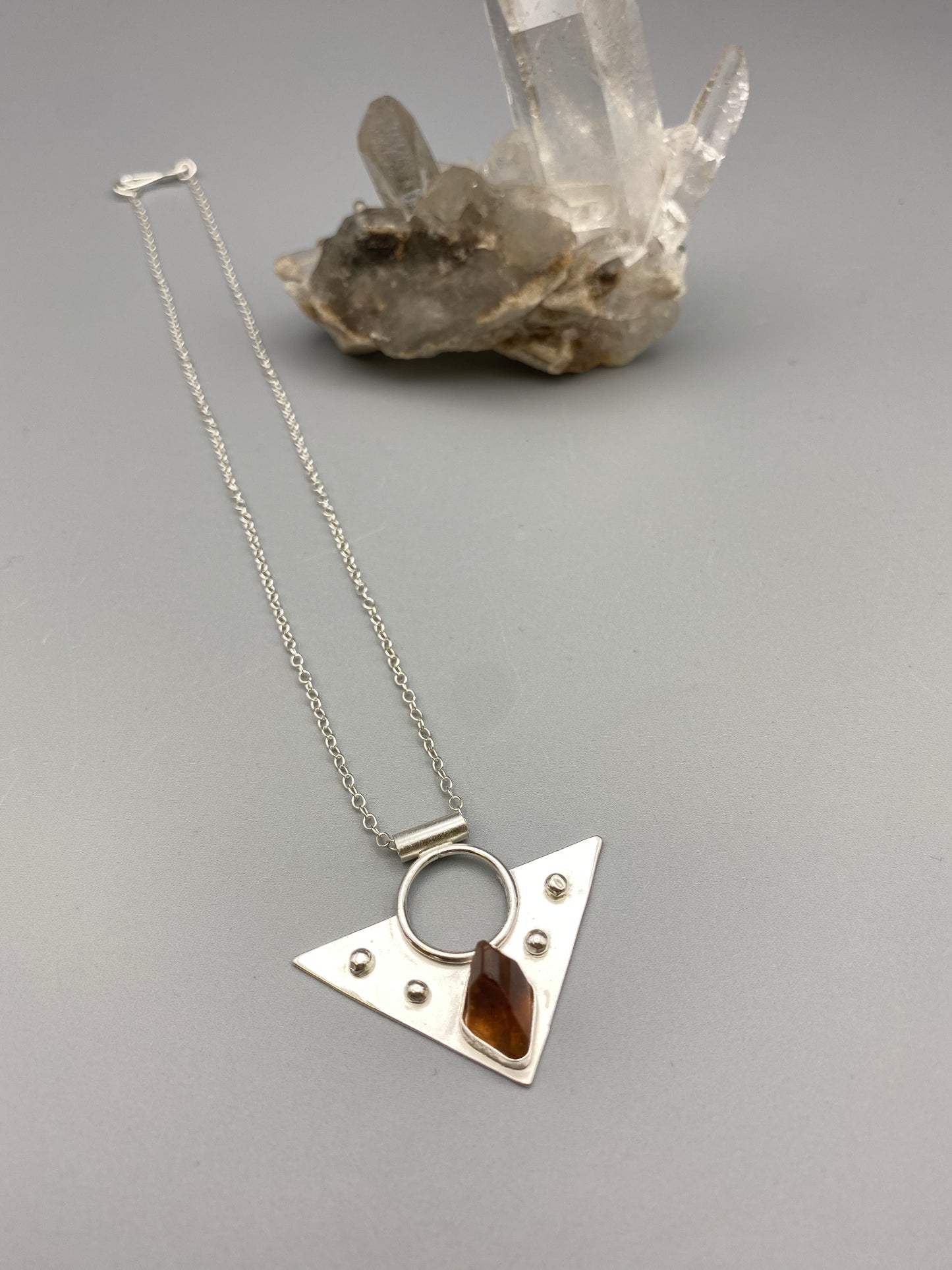 ooak red topaz pendant
