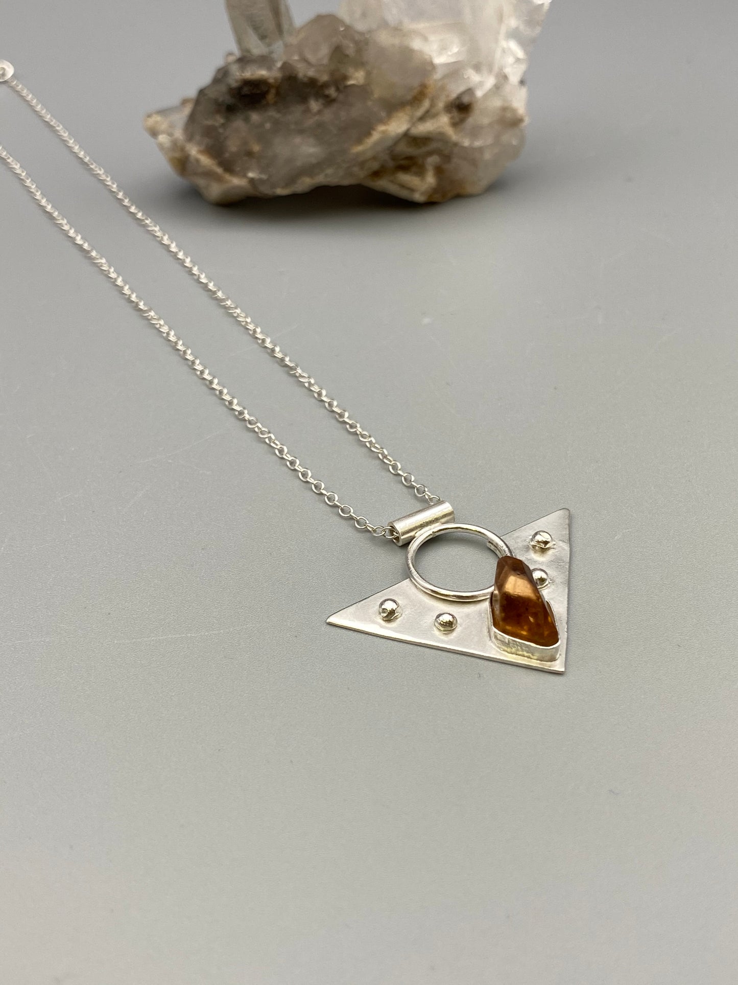 ooak red topaz pendant